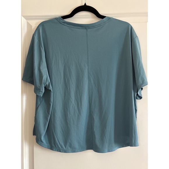 Nike Dri-Fit Blue Short Sleeve Cropped Athletic Shirt Women XXL - Picture 3 of 5